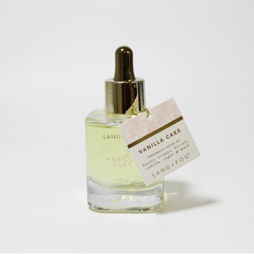 Sand + Fog Vanilla Cake Perfume Oil Dropper- gourmand, cozy, comfort, sweet